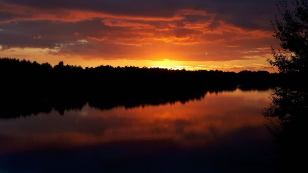 Sonnenuntergang Offlumer See